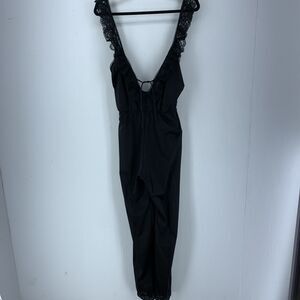 Vintage Movie Star Womens Medium Lace Trim Lingerie Jumpsuit USA 70’s Whimsigoth